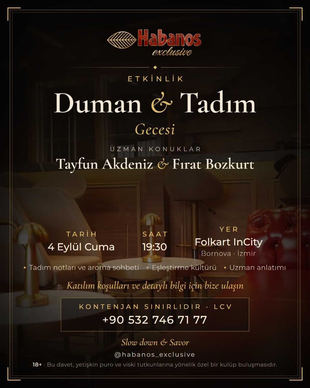 Duman & Tadım Gecesi — 4 Eylül Cuma 19.30, Folkart InCity