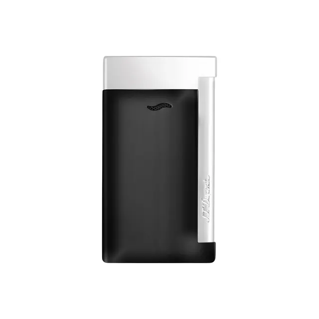 S.T. Dupont Slim 7 — Siyah Lake · Krom Detay