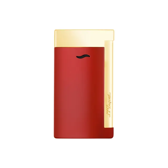 S.T. Dupont Slim 7 — Kırmızı Lake · Altın Detay